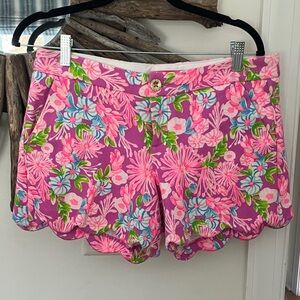 Lilly Pulitzer Pink Floral High Waist Shorts